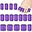 Blulu 16 Pcs Toe Cushion Tube Sleeves Soft Gel Corn Pad Protectors for Cushions Corns, Blisters, Calluses, Toes and Fingers(Purple)