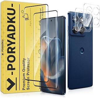 2+2 Pack for Motorola Edge 60 Screen Protector 3D Curved Glass