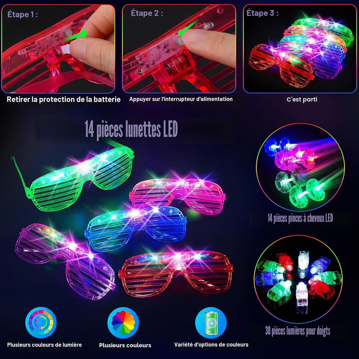 Piucrty Lot de 158 bâtons lumineux à craquer pour anniversaire d'enfant - Pinata - Accessoires de décoration pour enfants - Cadeaux d'invités - Gadgets - Bâtonnets lumineux