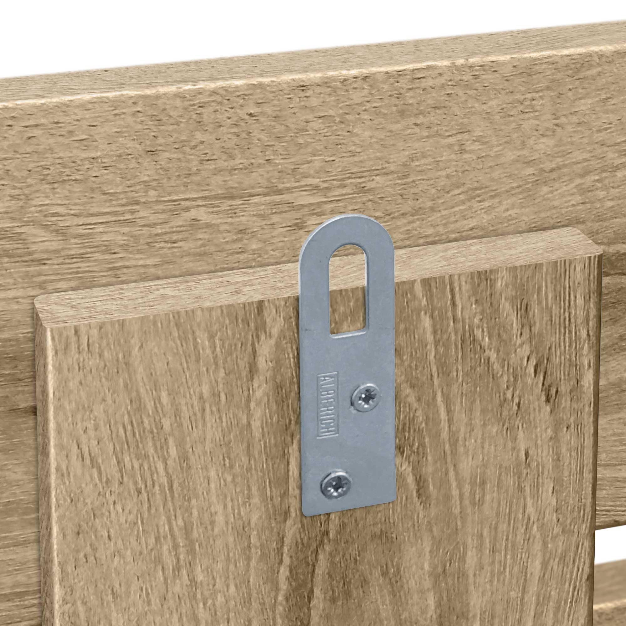 DHOME Testiera in Legno Orizzontale 4 DM con Piedini Riciclata Stile Pallet per Letto Moderno da Camera da Letto Ferramenta Inclusa (Legno Cambrian, 220cm Doppio)