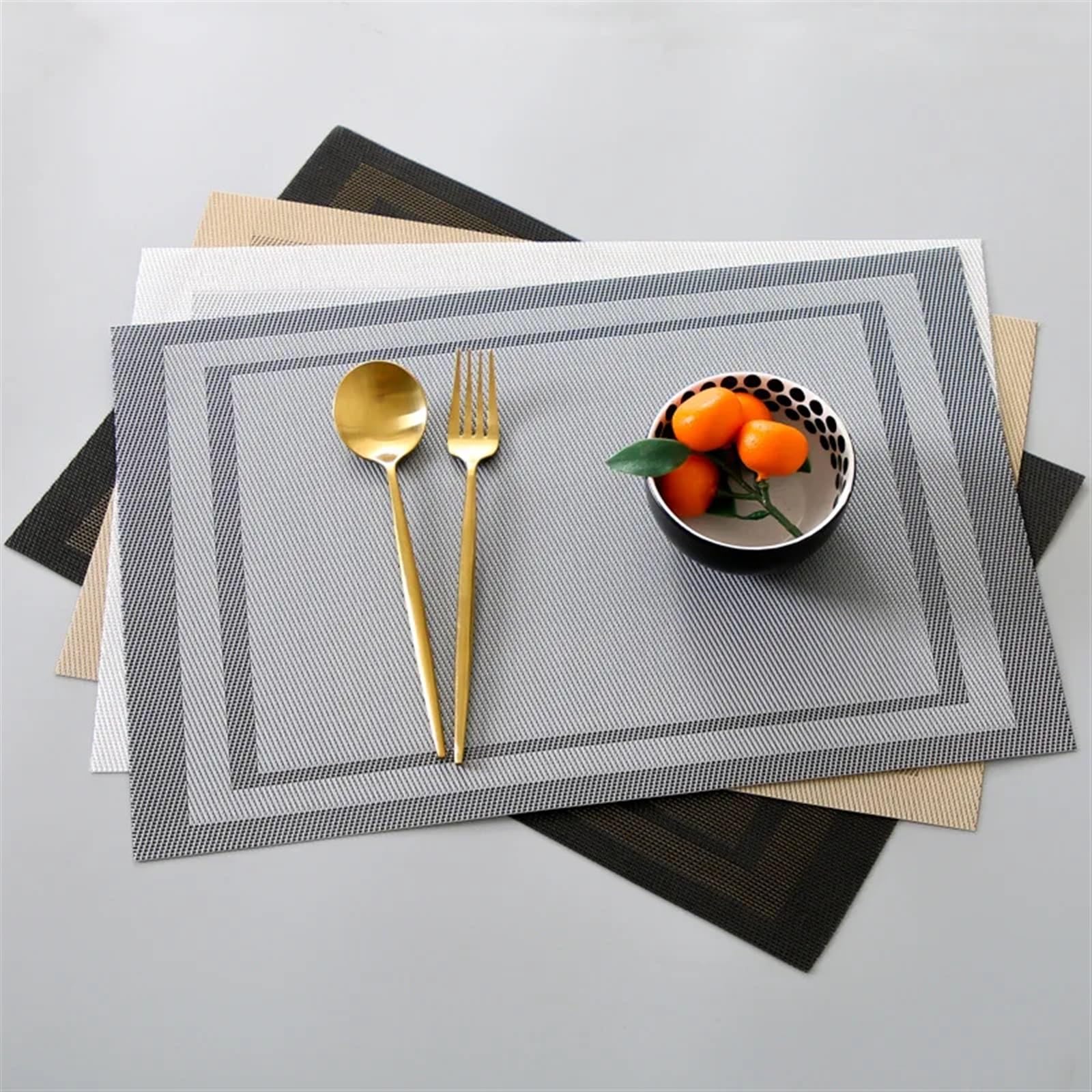 Juego de manteles Juego de manteles Individuales Antideslizantes for Mesa Comedor, Posavasos Lavables, Accesorios Modernos for decoración del hogar, 4/6 Uds(05,6pcs)
