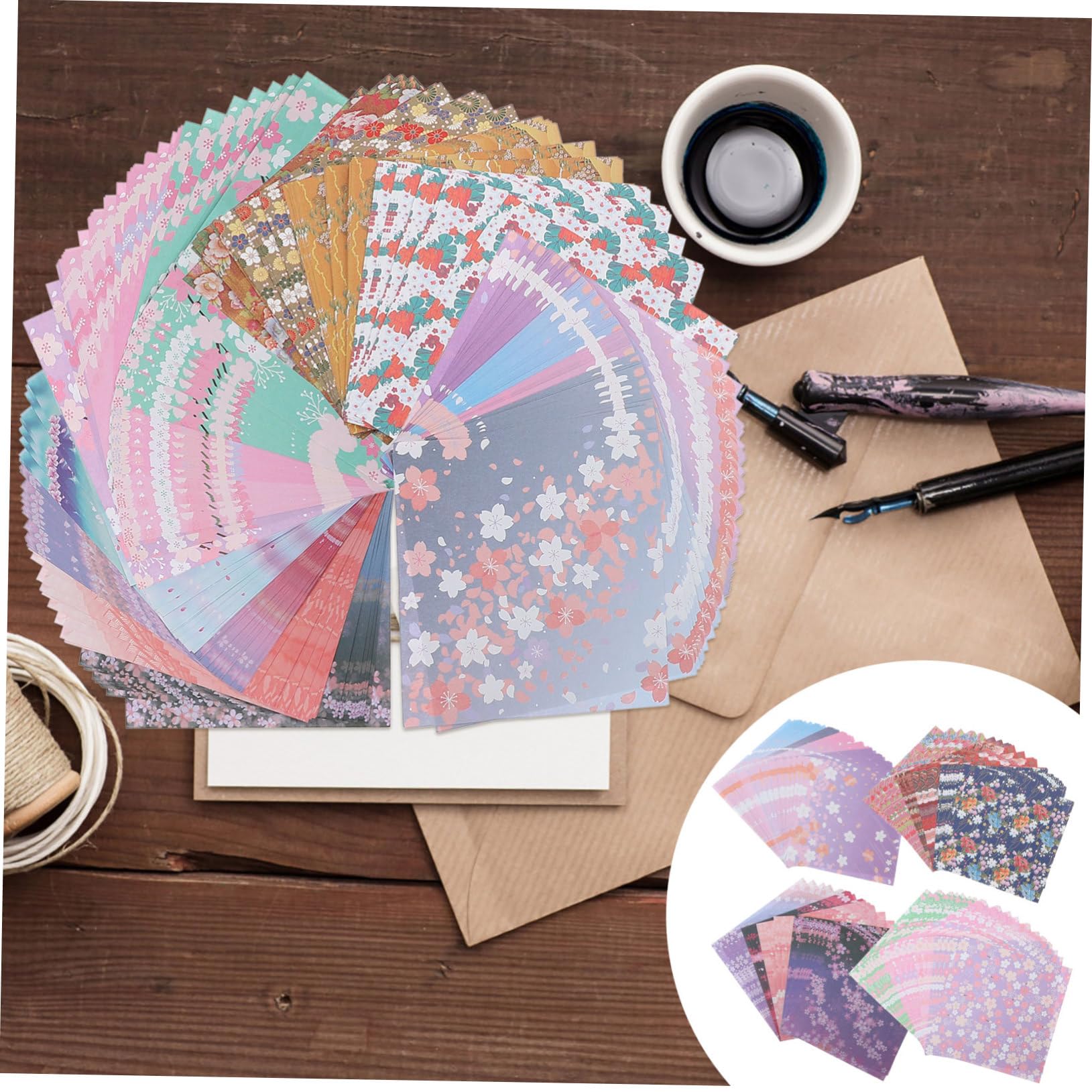 480hojas Papeles De Origami Hechos Mano Papel De Origami Exquisito Grueso Papeles De Doble Cara Para Manualidades Papel De Bricolaje Para Tarjetas Suitable for Projects