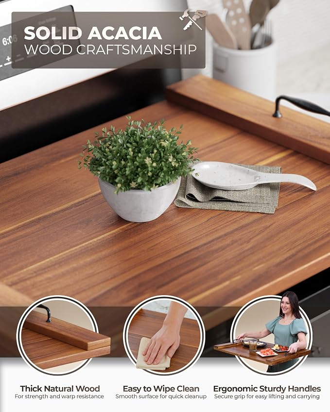 Cubierta de Cocina para Estufa de Madera Acacia BLUEWEST miniatura 4
