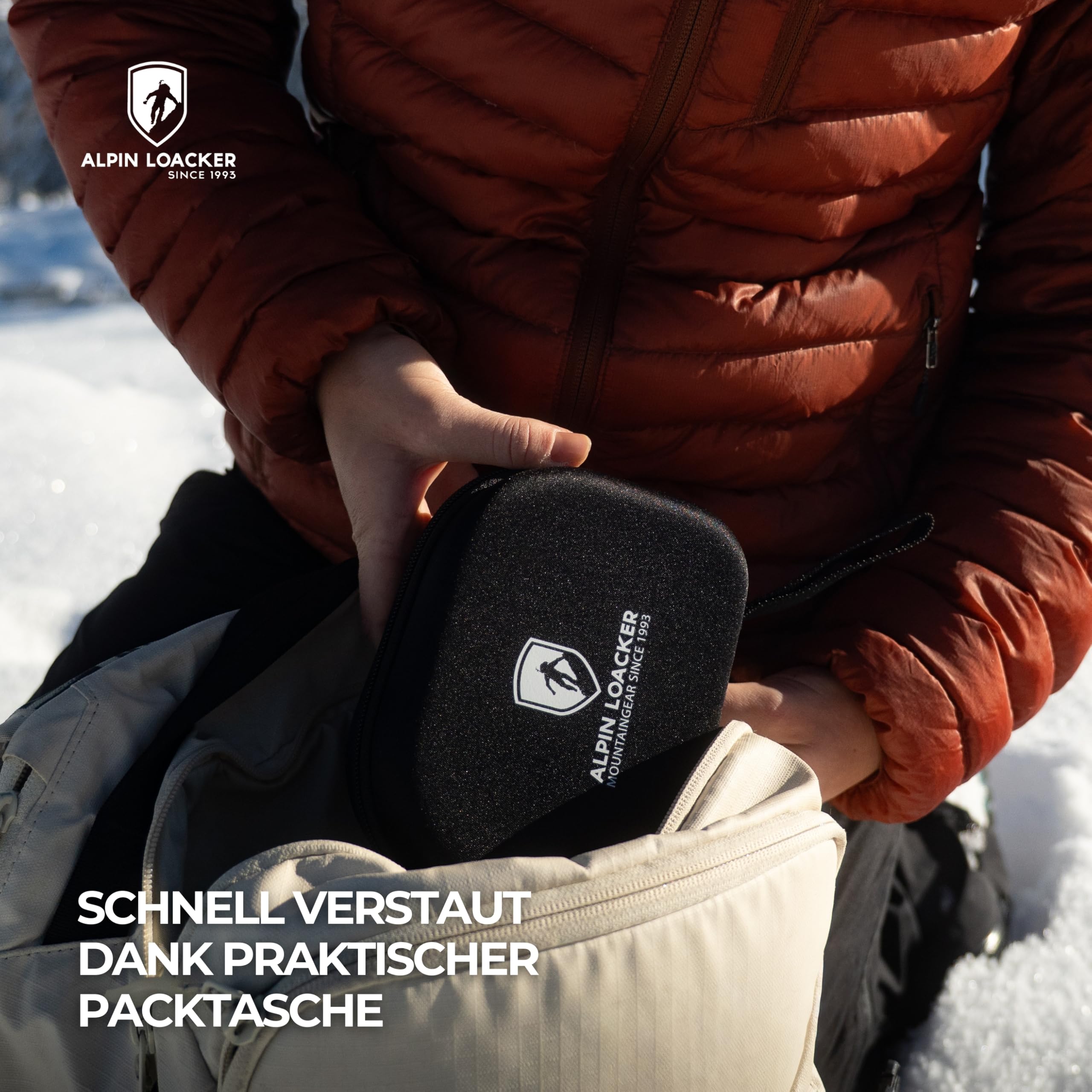 ALPIN LOACKER Grödel für Schneeschuhe I Leichte Steigeisen für Bergschuhe I Schhukrallen und Antirutsch Spikes I Eiskrallen & Schuhspikes