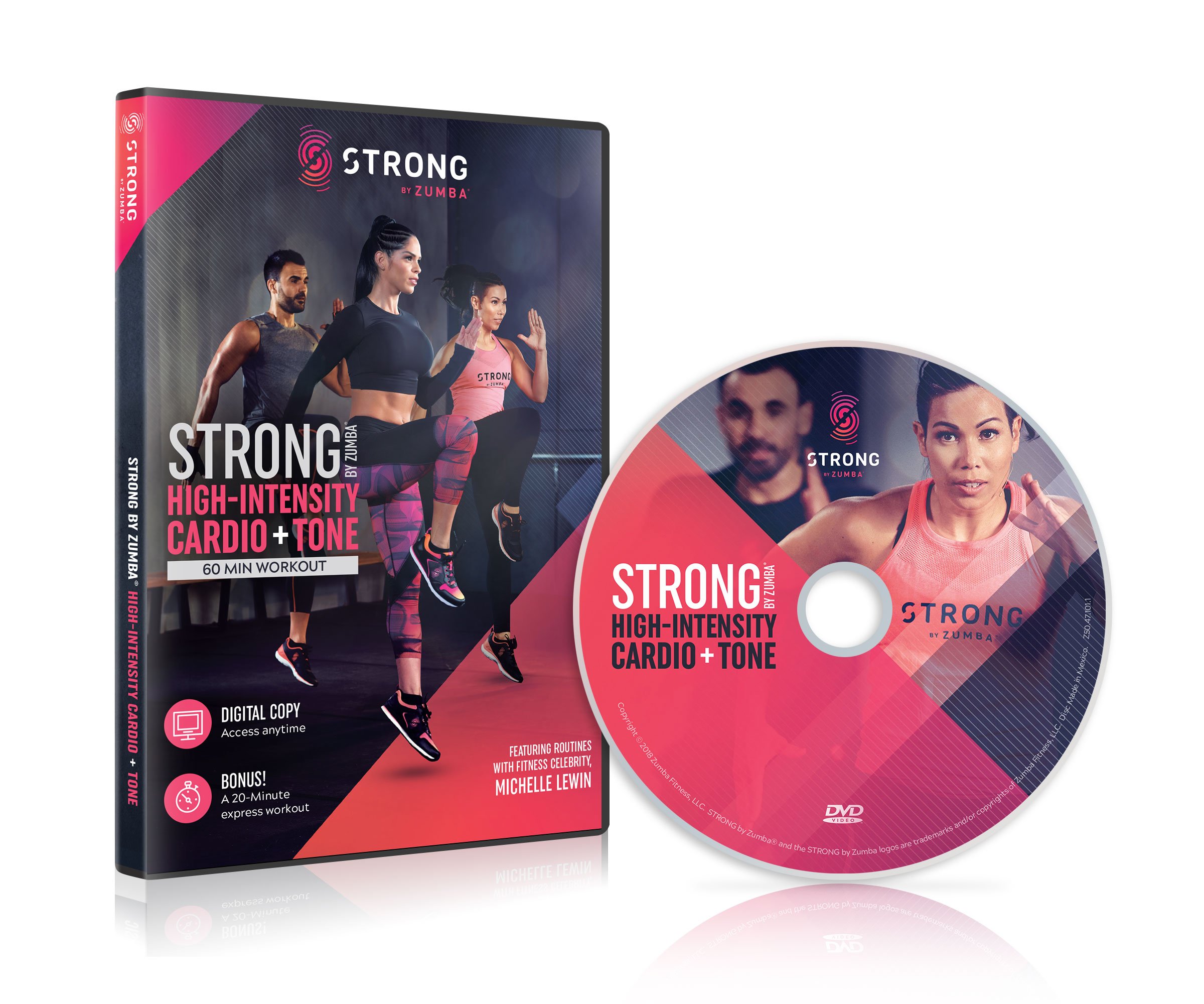 ZumbaSTRONG by Zumba High Intensity Cardio & Tone 60 min Workout DVD Featuring Michelle Lewin
