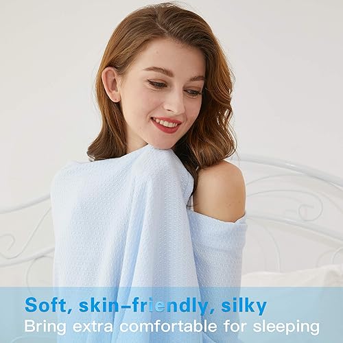 Miniatura 149 de AmyHomie Manta refrescante para niños, manta de verano suave y cómoda para personas que duermen con calor, niñas y niños (1 a 12 años), nube rosa