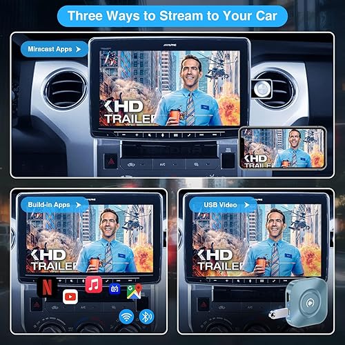 Miniatura 4 de KAMING Adaptador inalámbrico Carplay con Netflix y YouTube - 2023 HDMI Dongle The Magics Box Carplay para teléfono para miracast y transmitir medios