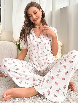 ★送料・関税込★GROVE★RUSSELL LACE ONE-PIECE★ Amazon.com: OYOANGLE Women's 2 Piece Pajama Set Floral Lace