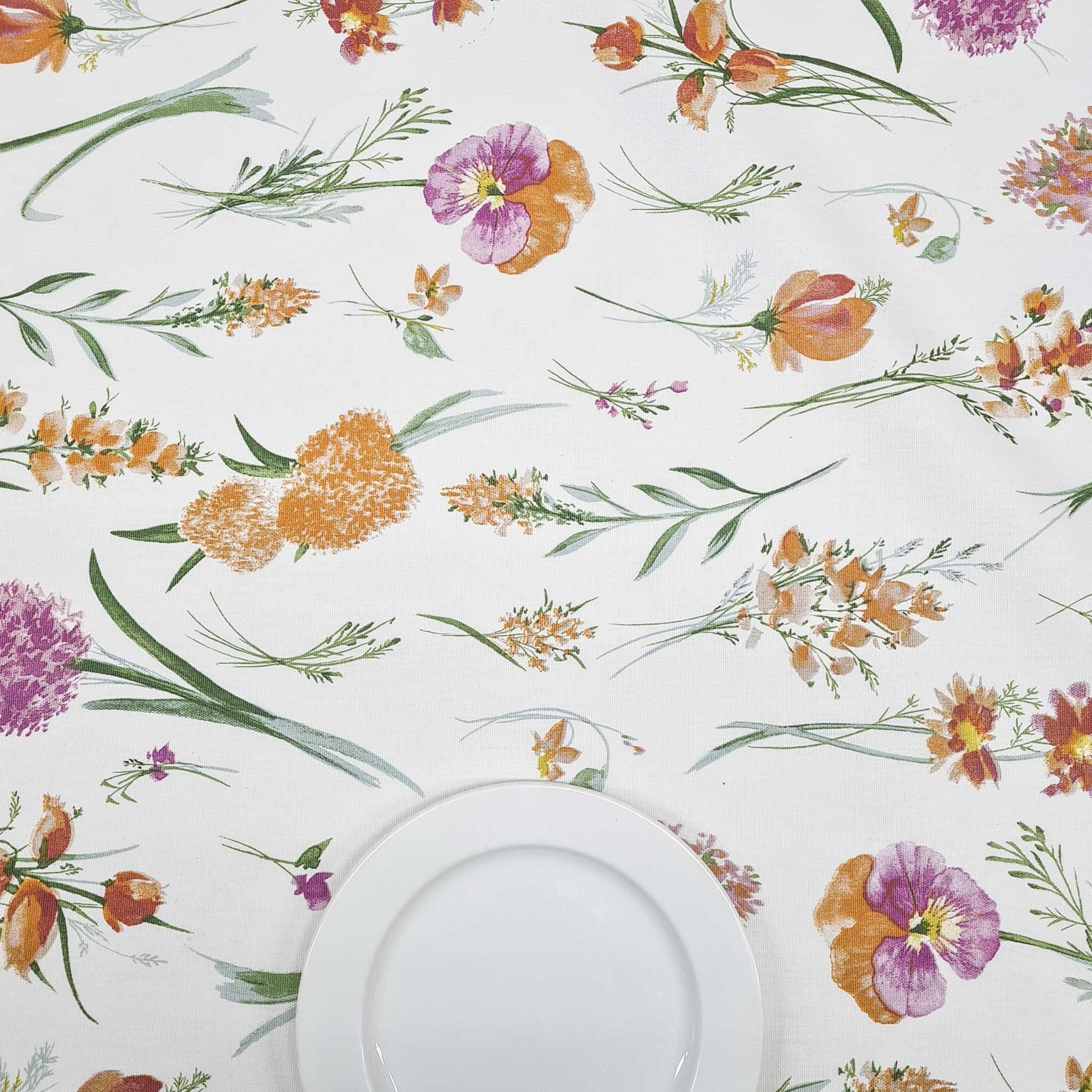 Manifattura Tessile Liquidproof Resin Cotton Stain Resistant Tablecloth - Pomegranate, Rectangular x10 240 โ image 1