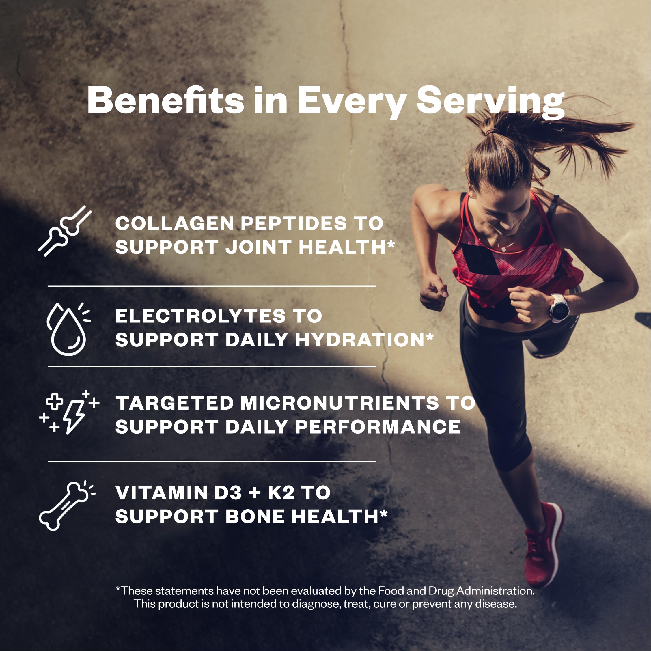 RNWY Foundation Collagen Peptides + Electrolytes Powder, 10g Hydrolyzed Collagen, Multivitamins | Joint & Hydration Support for Endurance Athletes | Sugar-Free, 30 Servings, Lemon Lime — Amazon image 3