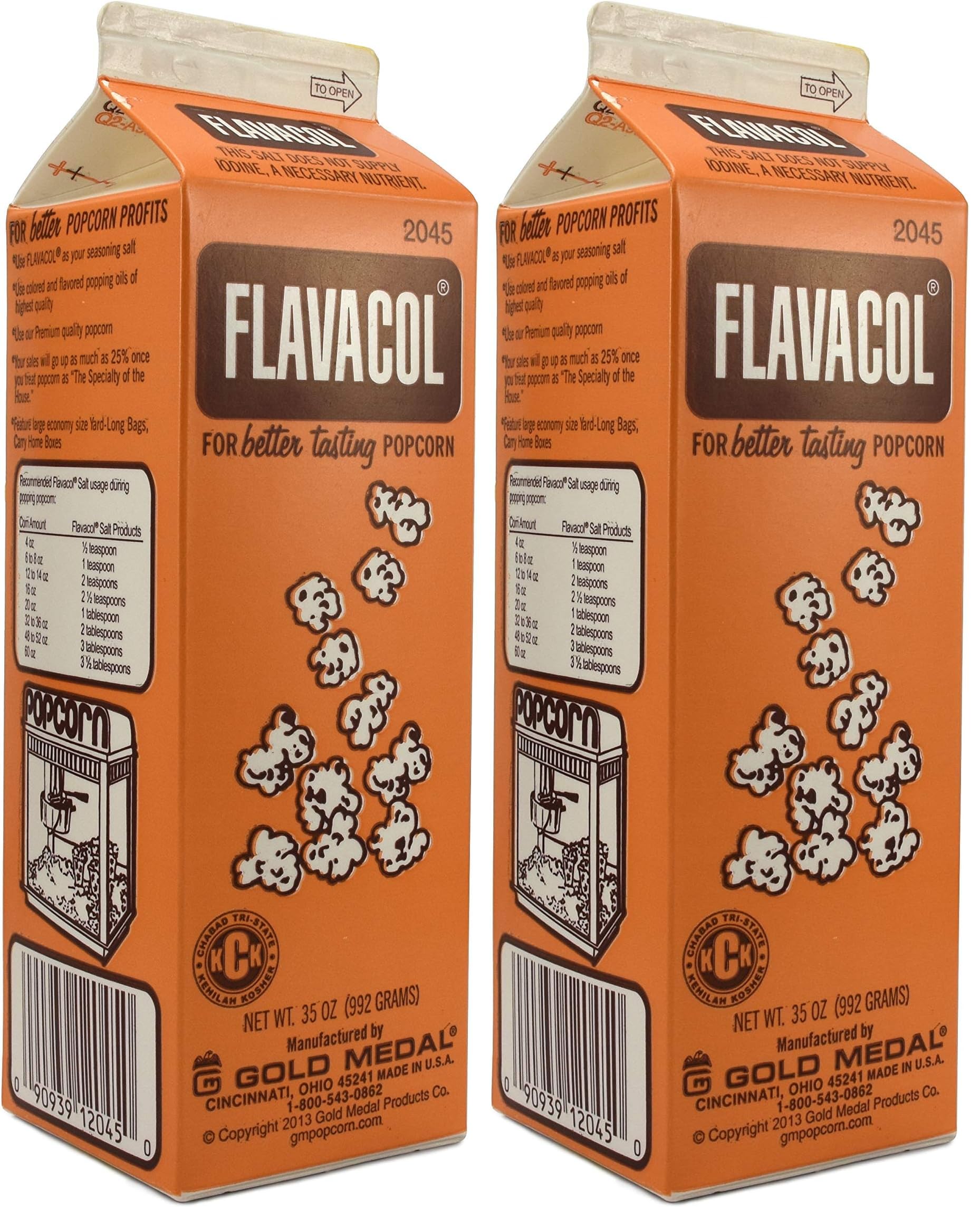 Gold Medal Salted / 35 Ounce (Pack of 2) / 2 Popcorn Salt