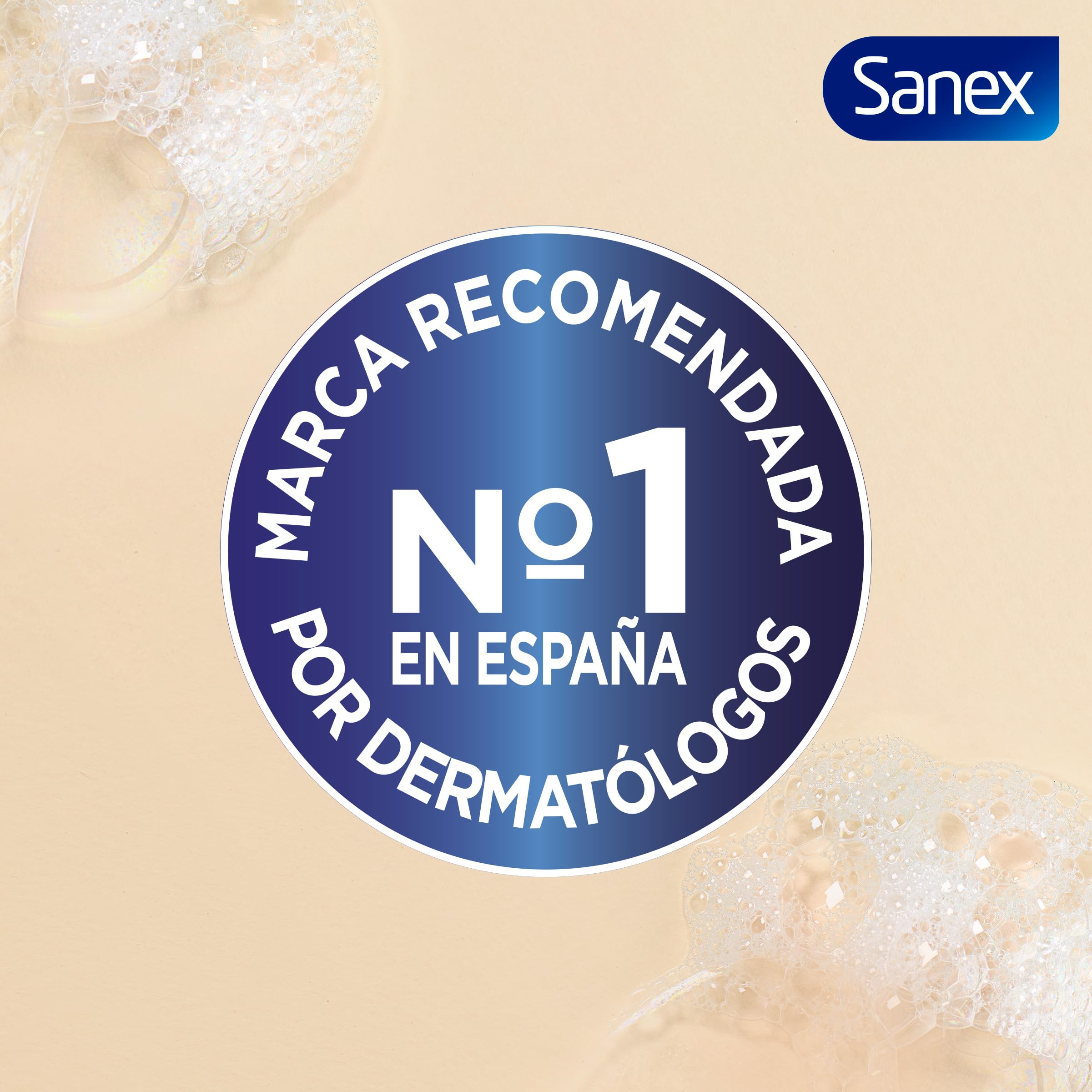 Sanex Derma Therapy Anti-Sequedad Gel de Ducha Cremoso, 6 x 425ml | gel de ducha para piel seca | alivia la sequedad y reduce el picor | complejo de aminoácidos con ácido hialurónico | 0% sulfatos**