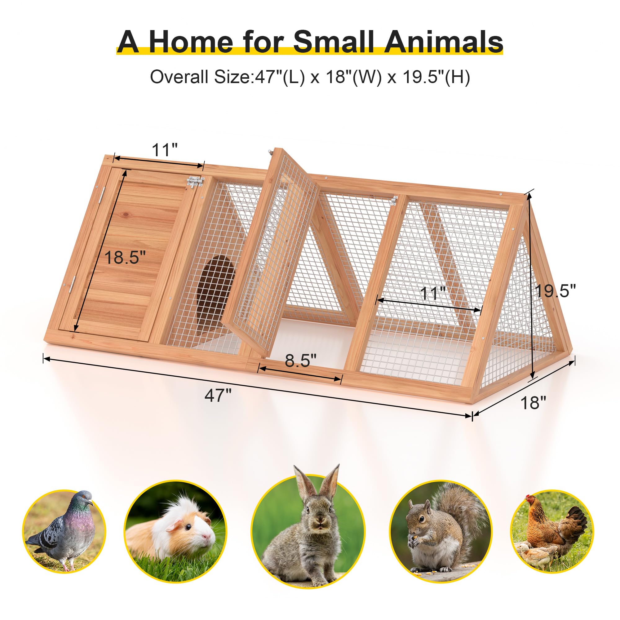 Amazon.com: GOJOOASIS Chicken Coop for 2 Chickens Small Rabbit