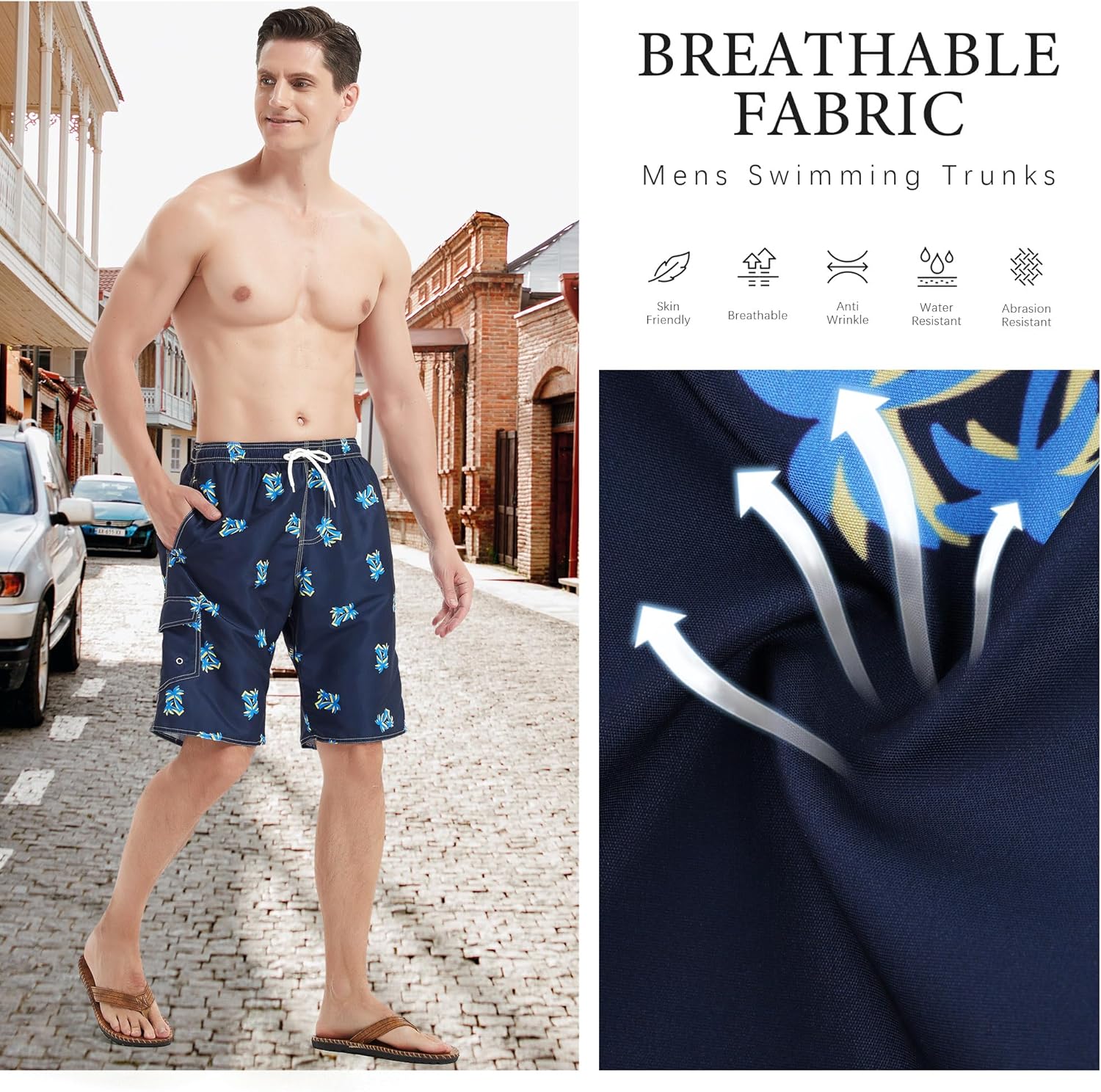 Mens Swimming Trunks Swim Trunks Quick Dry Swim Shorts with Mesh Lining Funny Swimwear Bathing Suits - Image 4