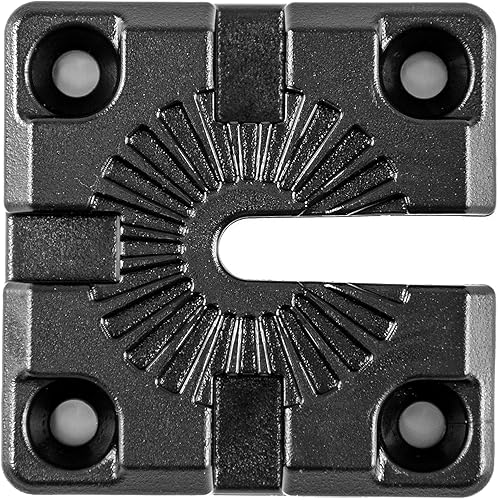 YakAttack GridLoc MightyMount | Base de montaje en pista de kayak de perfil bajo | para instalaciones GridLoc BlackPak Pro y embarcaciones | Huella