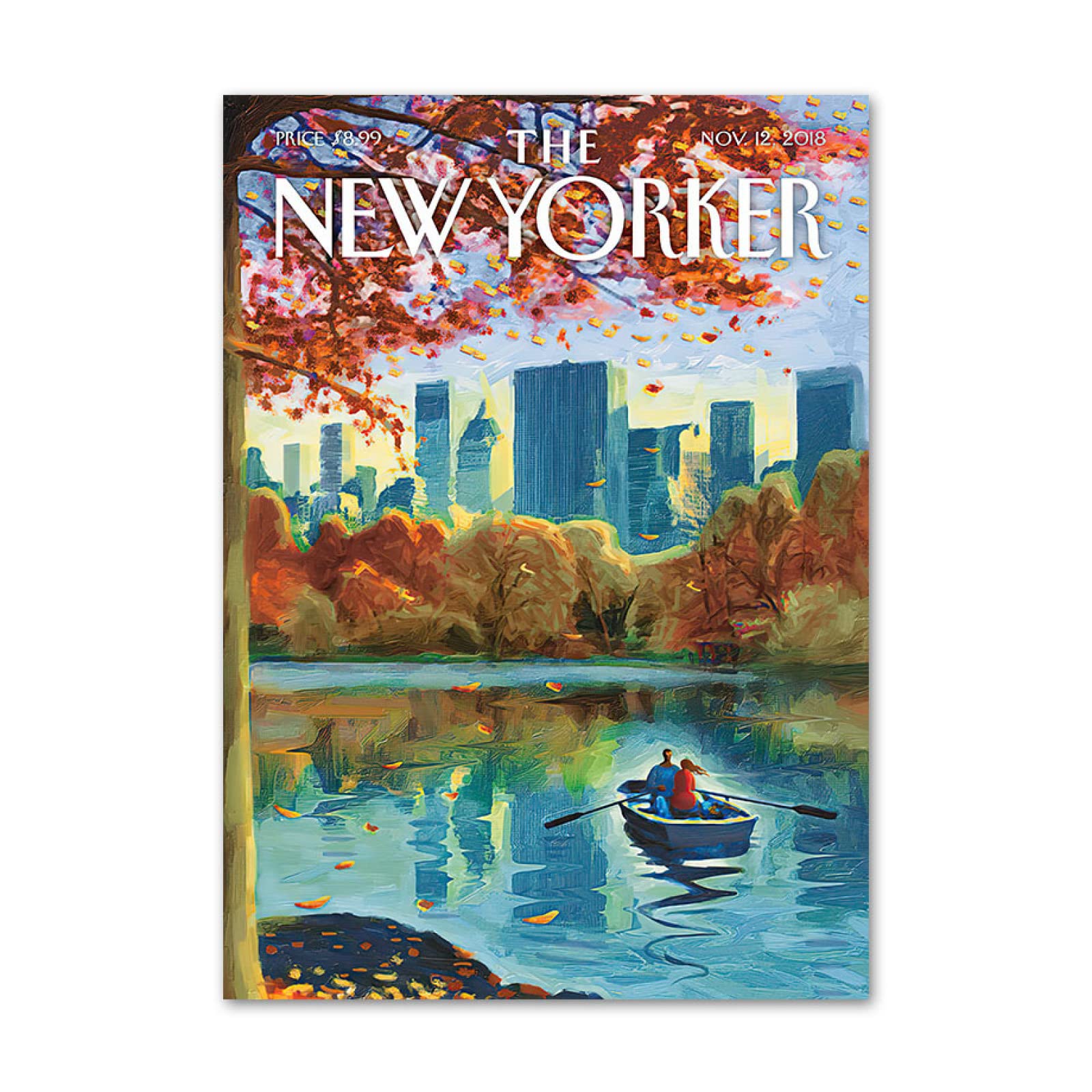 Affiche New Yorker Hiver – Toile Paysage Abstrait 50x70 Cm, Déco Murale Élégante Sans Cadre