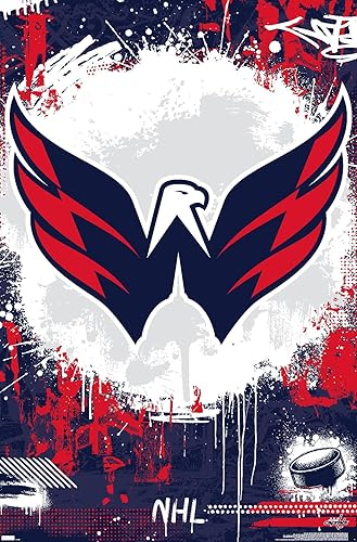 Trends International NHL Washington Capitals - Póster de pared con logotipo Maximalist 23, 14.72 x 22.37 pulgadas, versión premium sin marco disponible en Yaxa Costa Rica