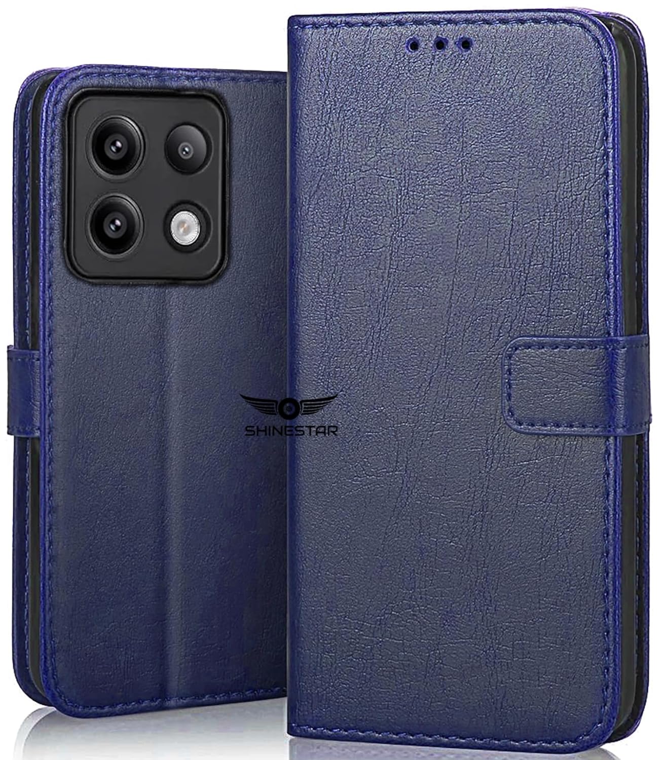 SHINESTAR Redmi Note 13 Pro 5G Flip Back Cover | PU Leather Flip Cover Wallet Case with TPU Silicone Case Back Cover for Redmi Note 13 Pro 5G – Ultimate Blue SHINESTAR Redmi Note 13 Pro 5G Flip Back Cover | PU Leather Flip Cover Wallet Case with TPU Silicone Case Back Cover for Redmi Note 13 Pro 5G – Ultimate Blue