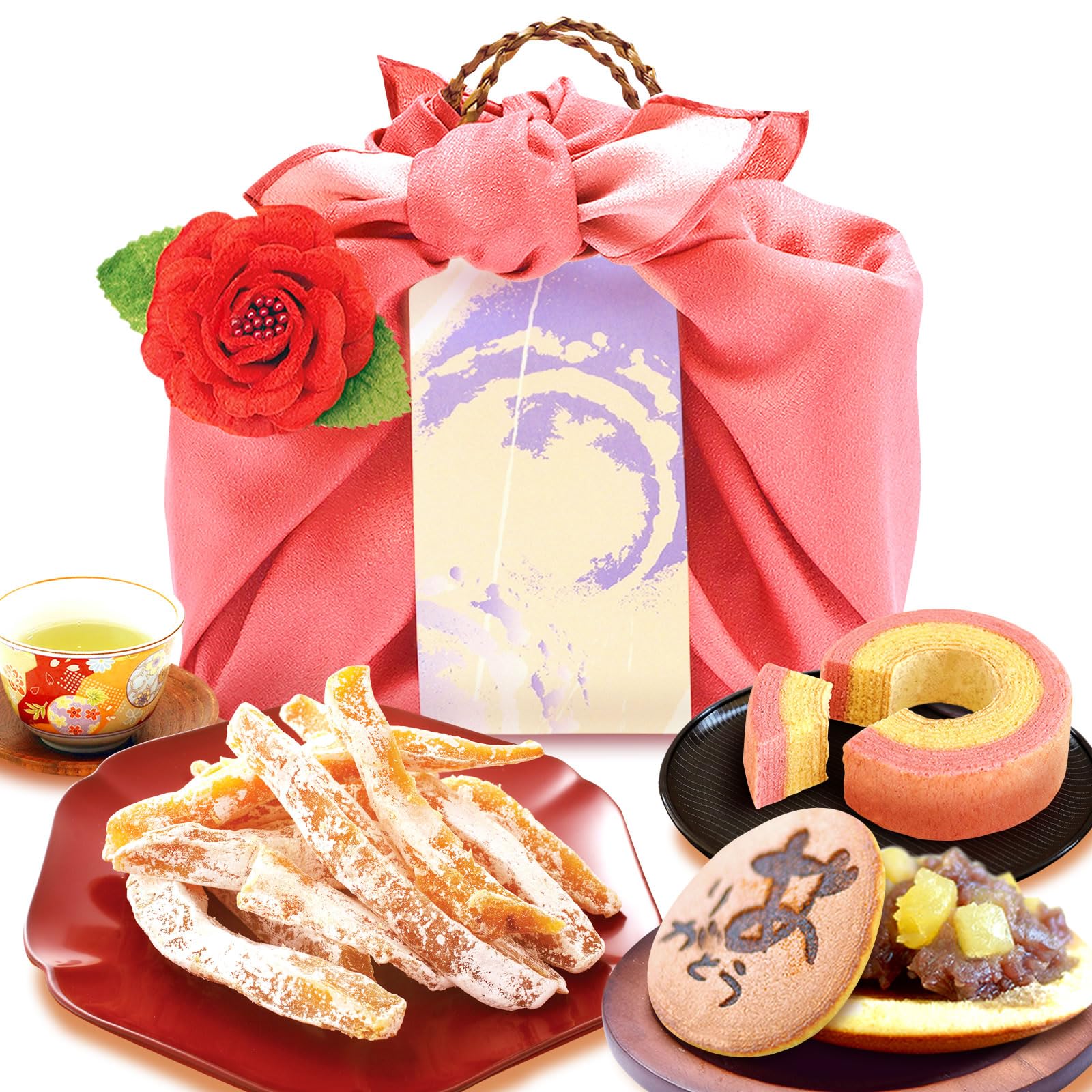 おいもや お芋スイーツギフトセット(ピンク風呂敷)