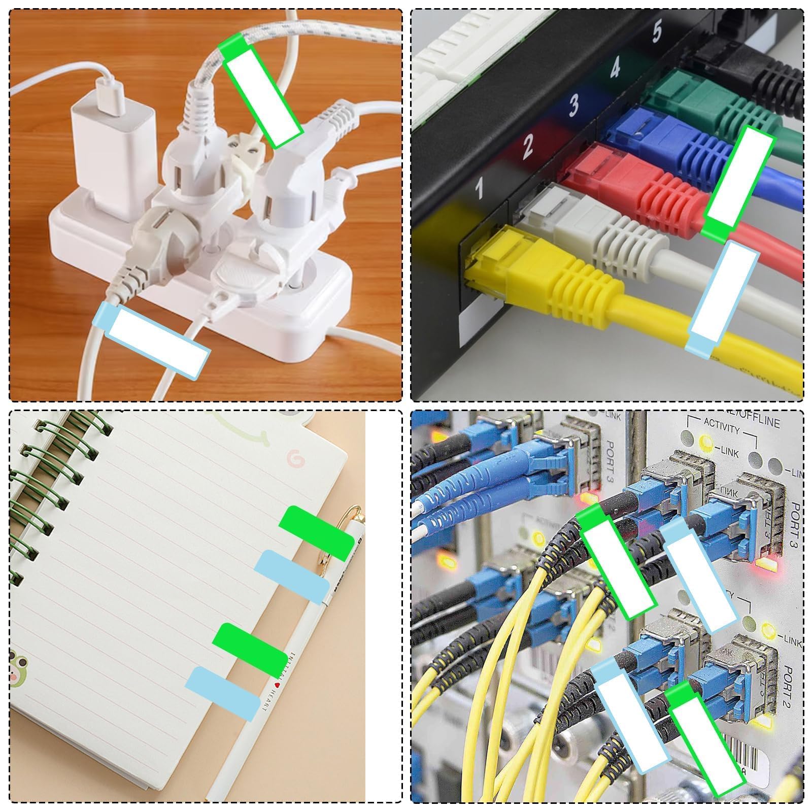Snapklik.com : 100PCS Wire Labels Tags - 3 Sheet 60PCS Cable Labels ...