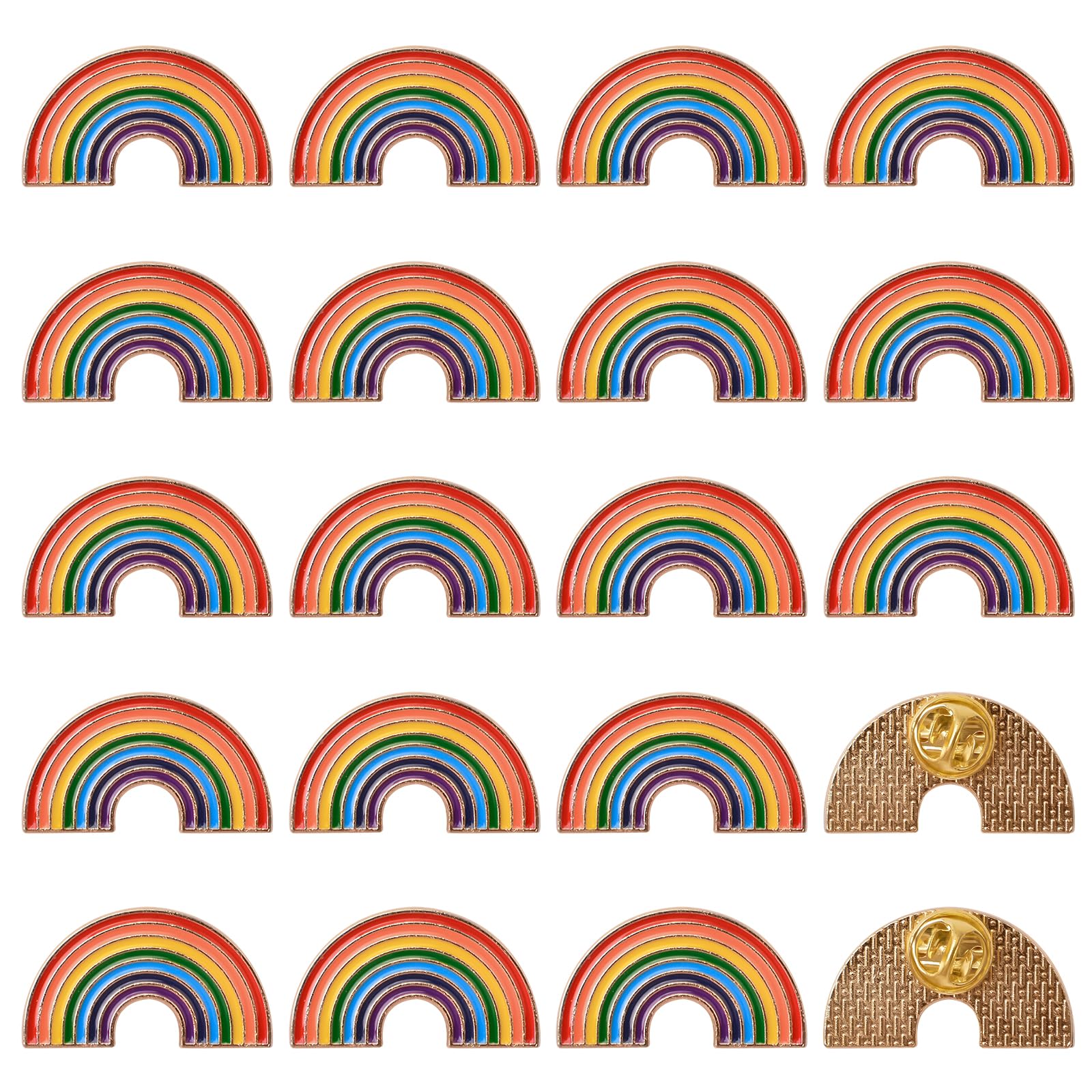 WANDIC Spille con nastro arcobaleno, spille smaltate LGBT Pride arcobaleno gay pride in metallo per abbigliamento zaino decorazione