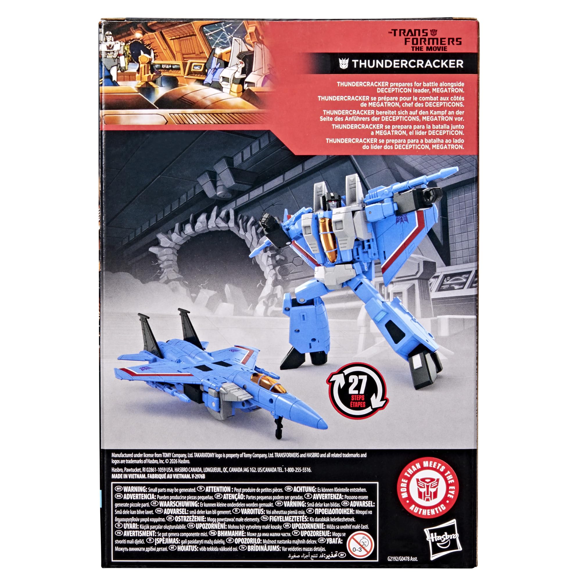 Thundercracker z kolekcji Transformers Studio Series z filmu ""The Transformers: The Movie"", 16,5-centymetrowa przekształcająca się figurka klasy Voyager, zabawkowe roboty dla dzieci w wieku od 8 lat | Transformers Studio Series 15 cm figurka Voyager Cla