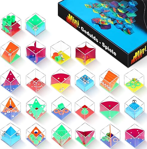 Sotiff 48 piezas de rompecabezas de rompecabezas surtidos 3D cubo caja de equilibrio IQ Maze Cube juego para adolescentes adultos desafío