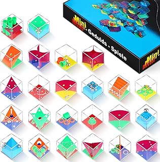 Sotiff 48 Pcs Brain Teaser Puzzle Mini Fidget Puzzle Box Assorted 3D Cube Balance Iq Maze Cube Game for Teens Adults Challenge Decompression Birthday Party Favors Stocking Stuffers (Trendy Style)