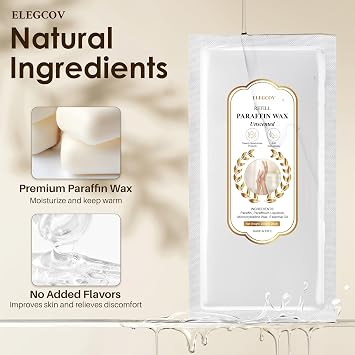 Paraffin Wax Refills-10 Pack Unscent Paraffin Wax for Hand and Feet, Parrafin Wax Blocks for Wax Machine, Parafin Wax Bath, Relieves Muscle Fatigue, Deeply Hydrates, Moisturizes and Nourishes
