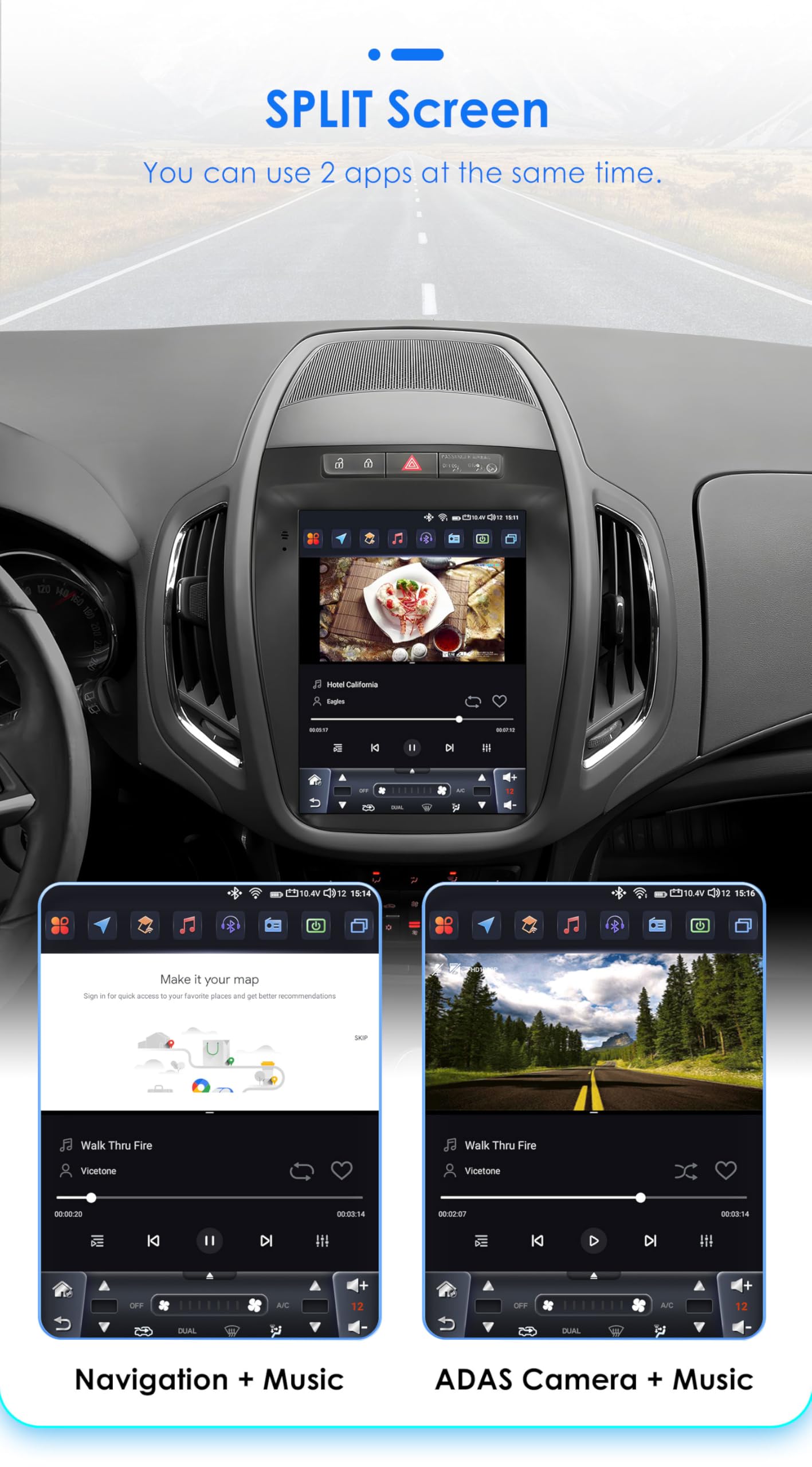 Android 14 Autoradio 9.7 pollici Touchscreen 8 core 4 GB + 32 GB per Opel Zafira C/Vauxhall Zafira C 2010-2016 WiFi Wireless Android Auto & Wireless Carplay Bluetooth WiFi 4G GPS RDS AM/FM