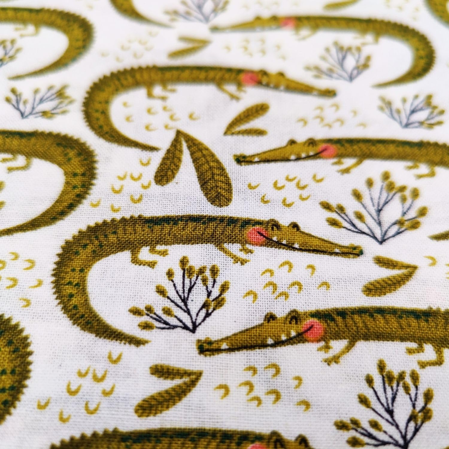 Animal Cotton Fabric, 100% Cotton Poplin, 44” Wide, Animal Nursery Themed Material for Sewing Quilting, Crafts