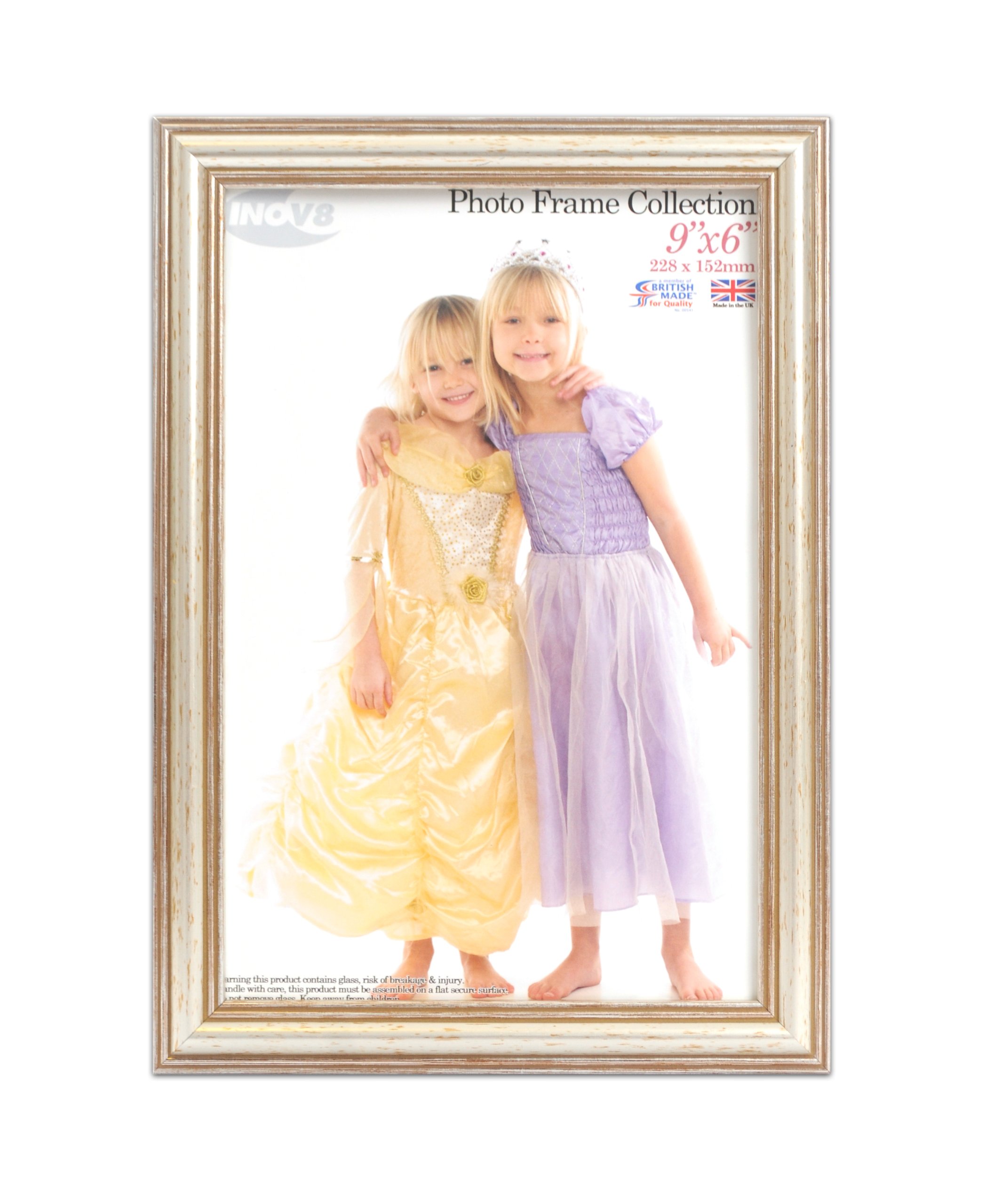 Inov8 Silver 600 British Made Traditional Picture/Photo Frame, 9X6-Inch,