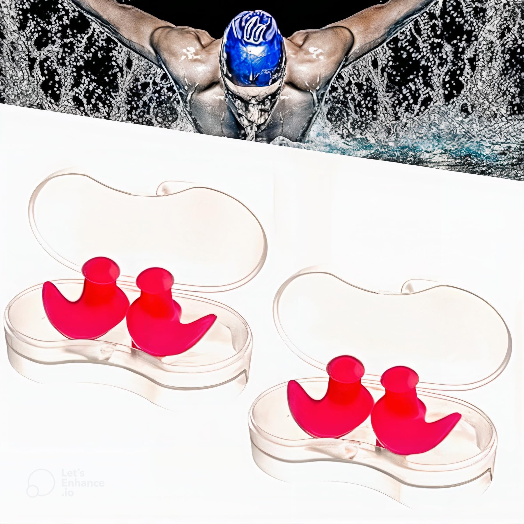 Ear Plugs for Swimming, Meditation, Study, Sleeping, and Bathing – 20dB Noise Reduction, Comfortable, Reusable, and Waterproof (2 Pair Red)-image-5