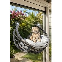 Reyo L xperi Hilal Kedi Cam Yata , Vantuzlu, A k Gri, Pelu , 45x45x14,5 cm, Kedi Pencere Yata