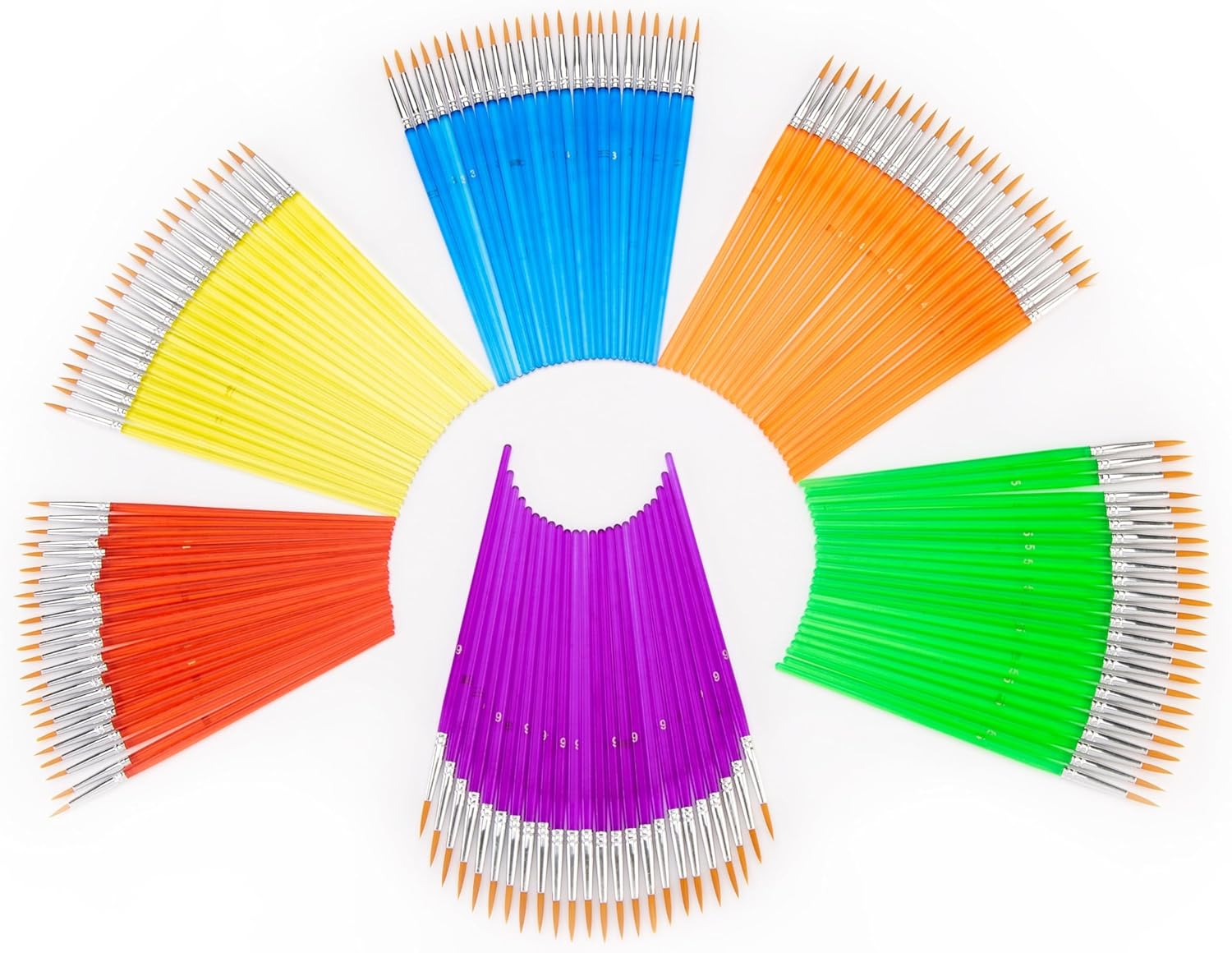 Royal and Langnickel Round Taklon Variety Brushes Classroom Canister Set - Gold (Pack of 144)