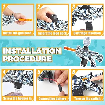JANNIRESS Electric Blaster Toys Eco-Friendly Splatter Ball Blaster,Automatic Outdoor Games Toys for Activities Team Game