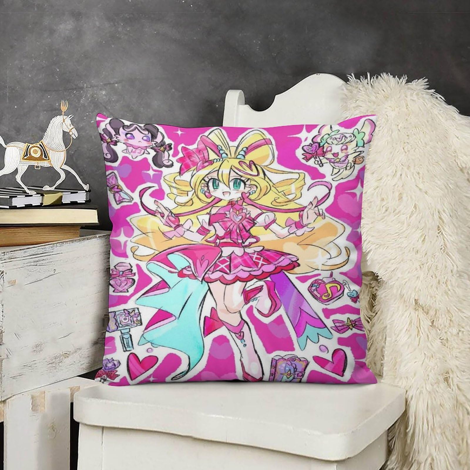 Amazon｜キミとアイドルプリキュア♪両面印刷枕カバー腰枕カバー