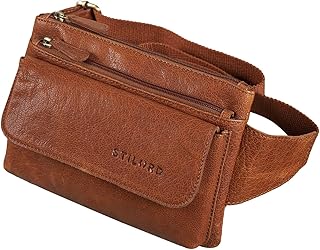 STILORD 'Atlanta' Marsupio Vintage Grande in Pelle Vera Zainetto Monospalla con Cerniera Resistente Festival Tracolla Uomo, Colore:maraska - marrone