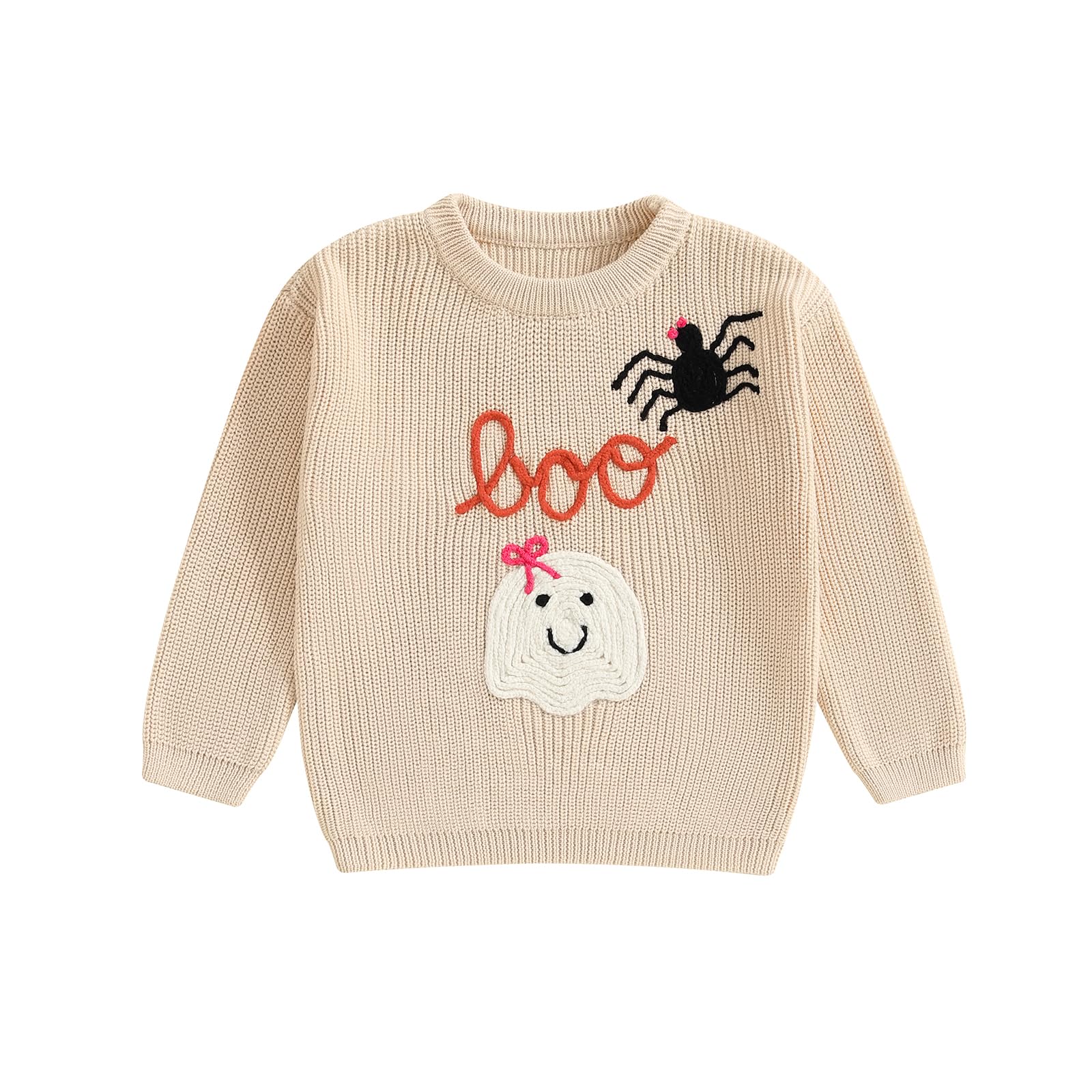 LSFYSZD Toddler Baby Girls Boys Halloween Pumpkin Sweaters Long Sleeve Crew Neck Winter Warm Knitwear Pullover Jumpers Top — view 100