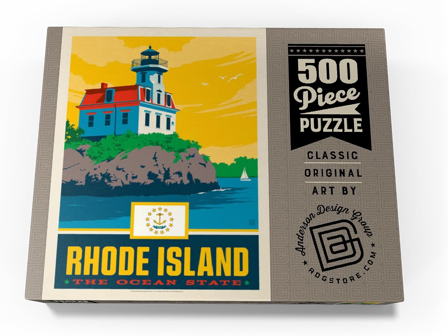 MyPuzzle Rhode Island: The Ocean State - Premium 500 Piece Jigsaw Puzzle for Adults