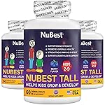 NuBest Tall Kids - Multivitamins & Minerals for Age 2 to 9 - Bone Strength & Immunity Support - Helps Kids, Toddlers Healthy - Animal Shapes - 180 Chewable Berry Tablets | 3 Months Supply