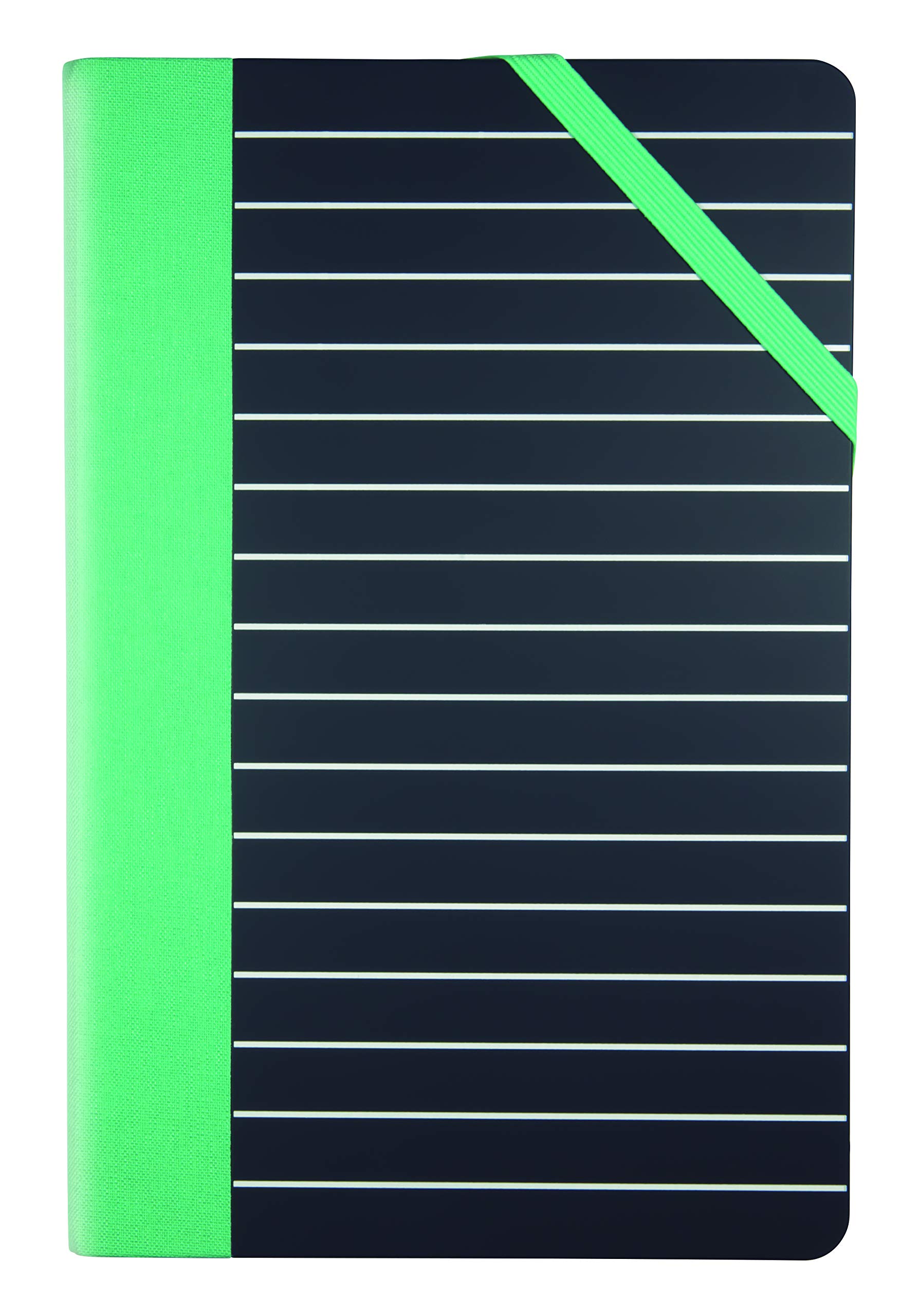 Milan 57053ST - Libreta Stripe, medio, color verde y negro