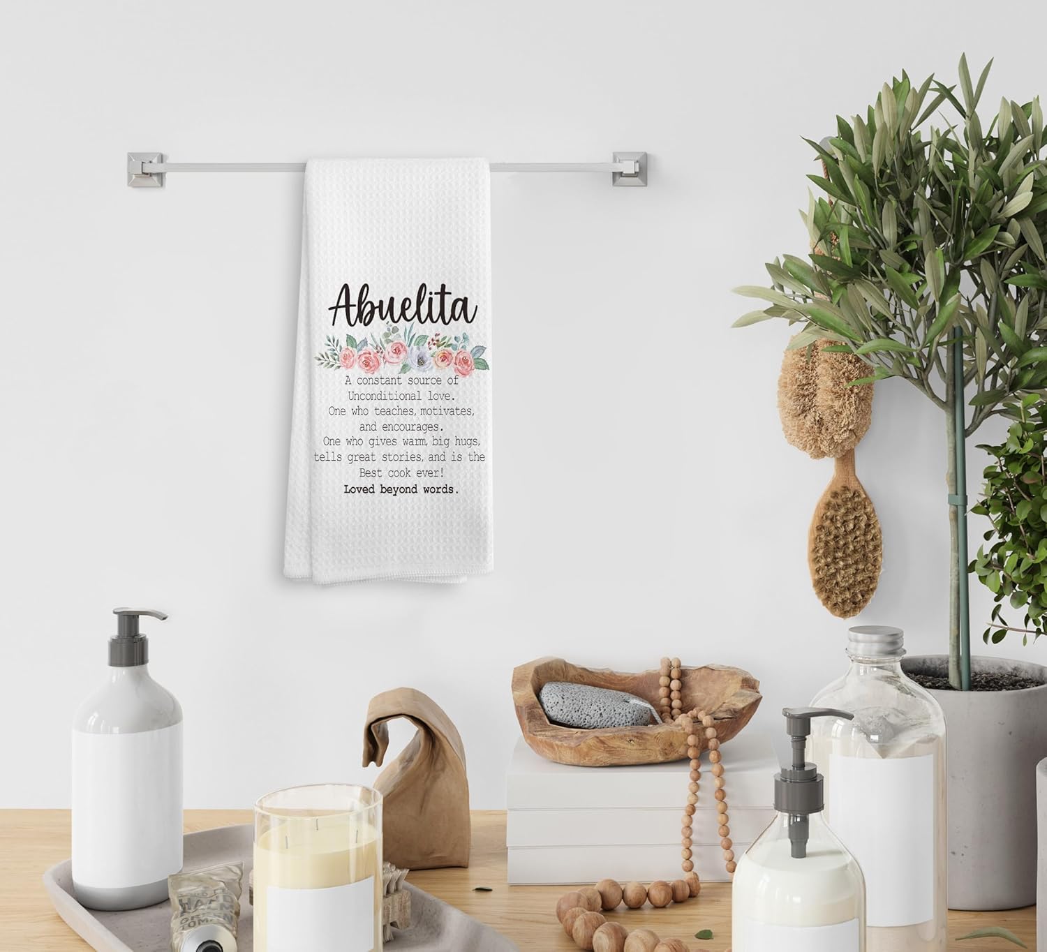 Abuelita Gifts Kitchen Towels and Dishcloths, Abuelita Gifts, Abuela Gifts, Gifts for Abuela, Grandma Gifts, Best Abuelita Gifts Hand Towels Tea Towels for Bathroom Kitchen, 16×24 Inches - Image 4