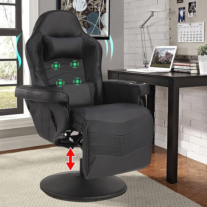 Massage Video Gaming Recliner Chair Ergonomic Computer