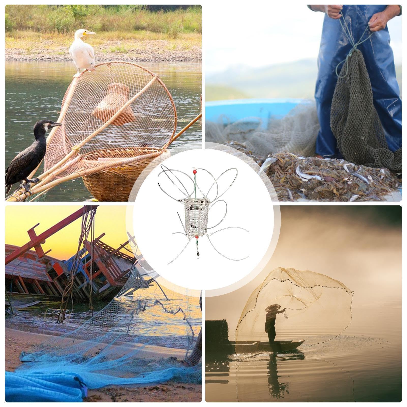 Trampa de Langosta, Cangrejo para la Playa, Camarilla captando Jaula para el río, Trampa de Cangrejo Accesorios de Red de Jaula de camarones de Langosta para Aire Libre