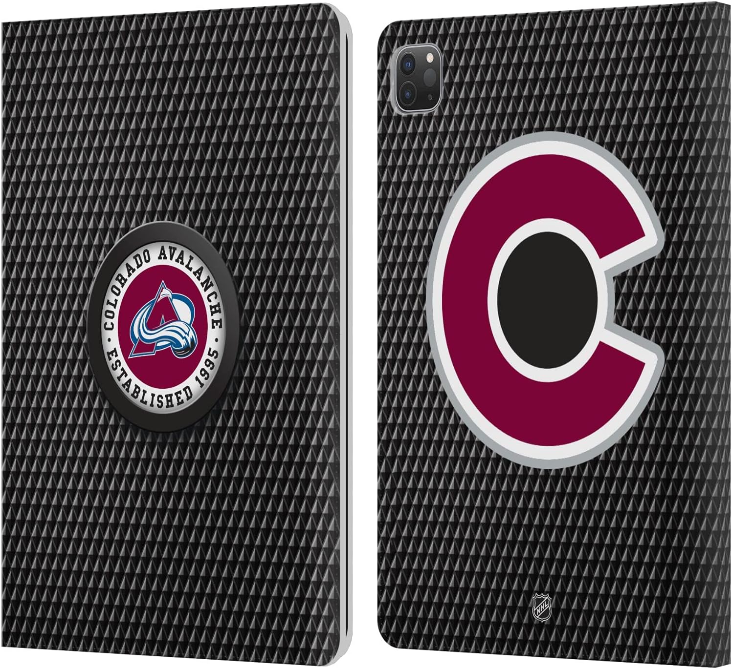 Head Case Designs Officially Licensed NHL Puck Texture Colorado Avalanche Leather Wallet Case Compatible with Apple iPad Pro 11 2020/2021 / 2022