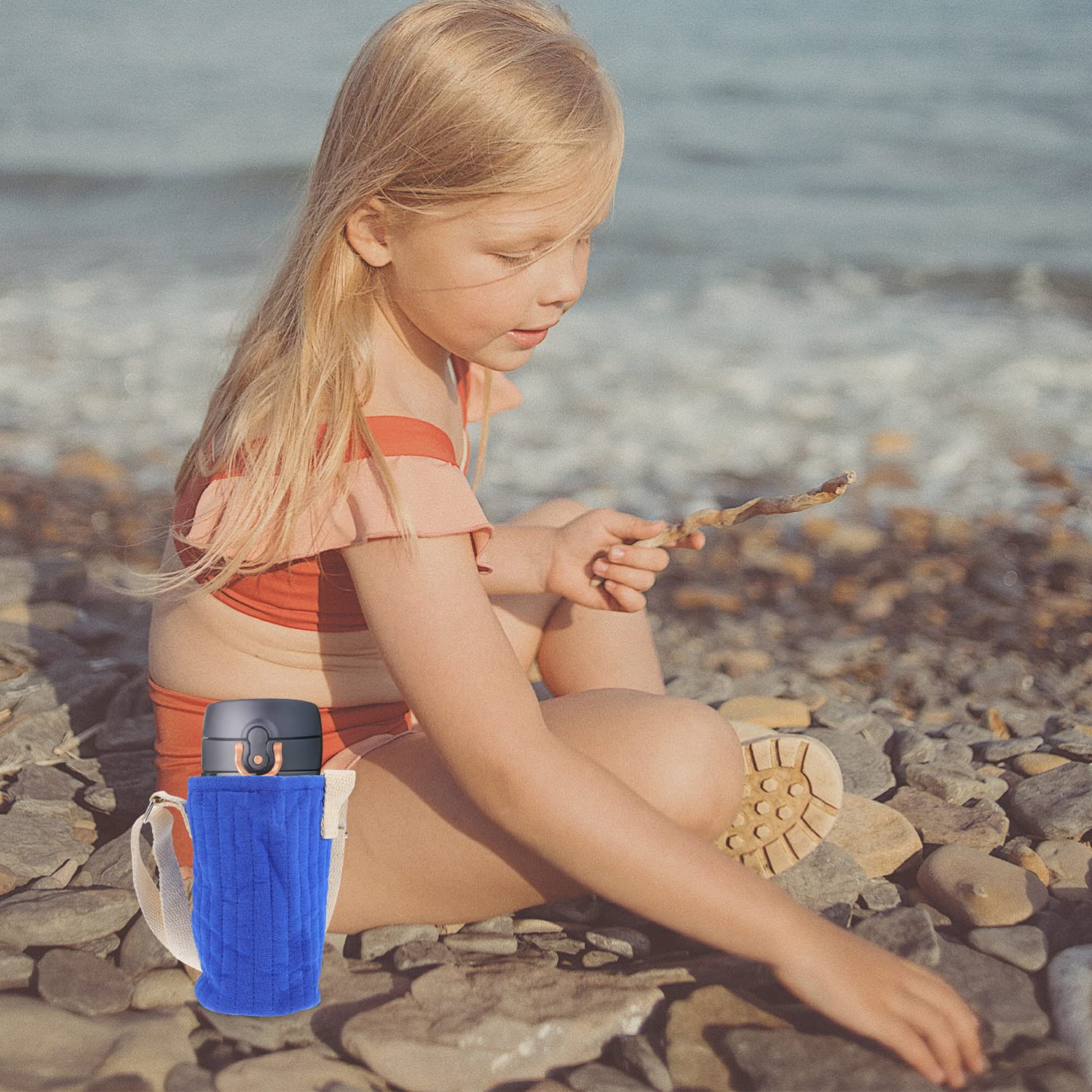 BESPORTBLE Bolsa de taza con portabotellas bolsa con asa para botella de agua water bottle botellero bolsas de viaje portavasos para niños manga de botella lienzo