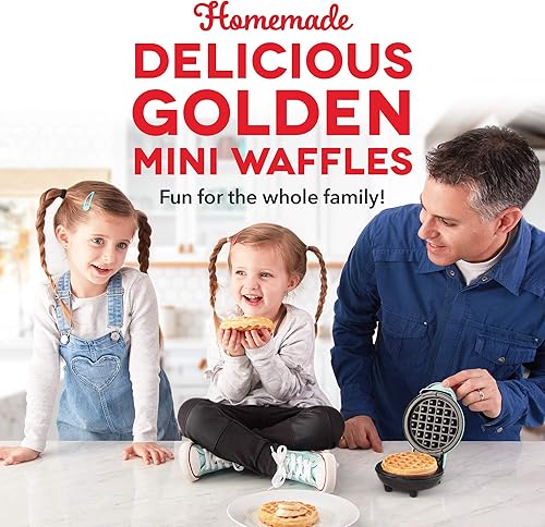 Miniatura 3 de DASH DMW001BK Mini Maker para waffles, Hash Browns, Keto Chaffles y DASH Wonderful Mini Waffles Recipe Book