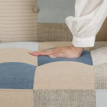 Amazon｜不二貿易 ソファ 2人掛け 幅123×奥行67×高さ68cm パッチワーク