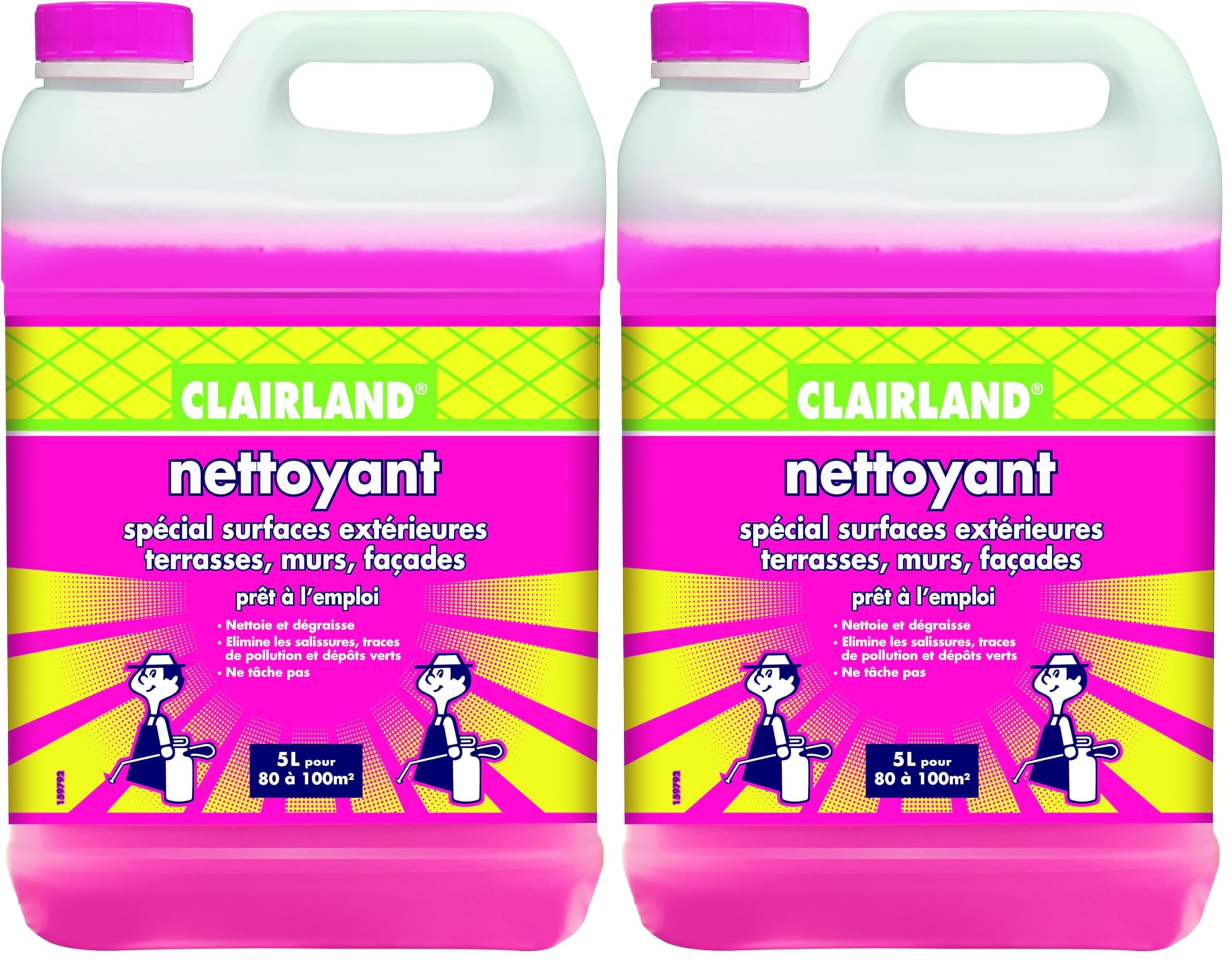 Nettoyant terrasses CLAIRLAND pour préparer vos espaces extérieurs avant l'été Lot de 2